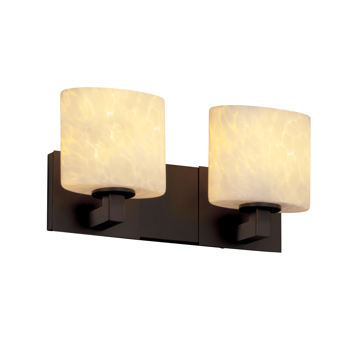 Justice Design FSN-8922-30-CRML-CROM-LED2-1400 Fusion LED 15 inch Polished Chrome Bath Bar Wall Light in 1400 Lm LED, Oval, Caramel Fusion, Modular