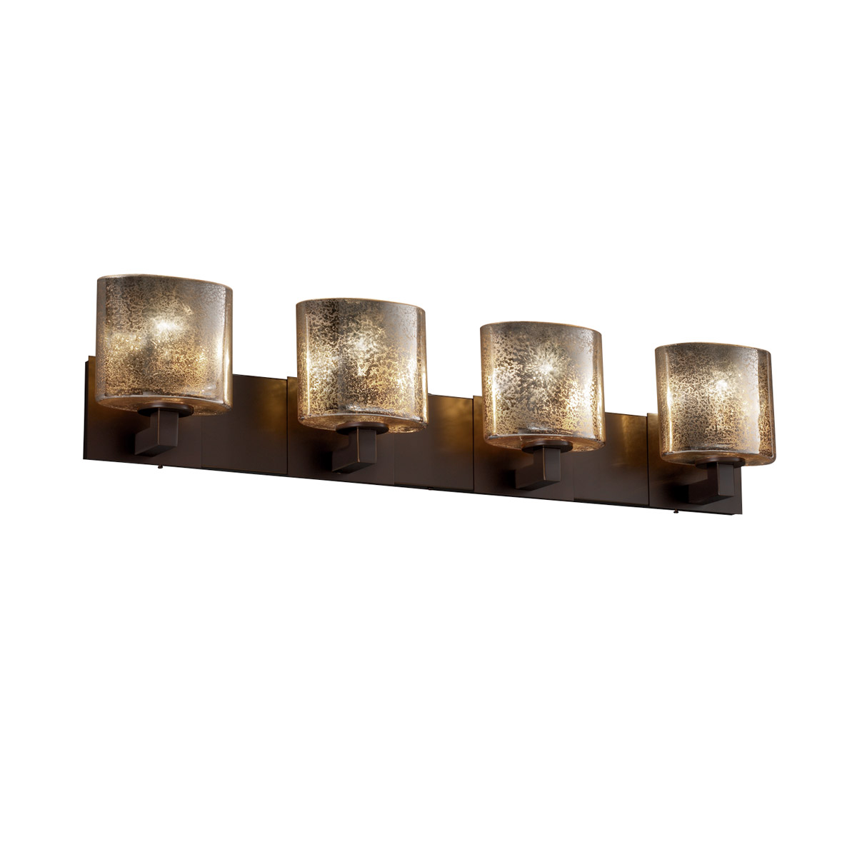 Justice Design FSN-8924-30-WEVE-ABRS-LED4-2800 Fusion LED 35.25 inch Antique Brass Bath Bar Wall Light in 2800 Lm LED, Oval, Weave Fusion, Modular