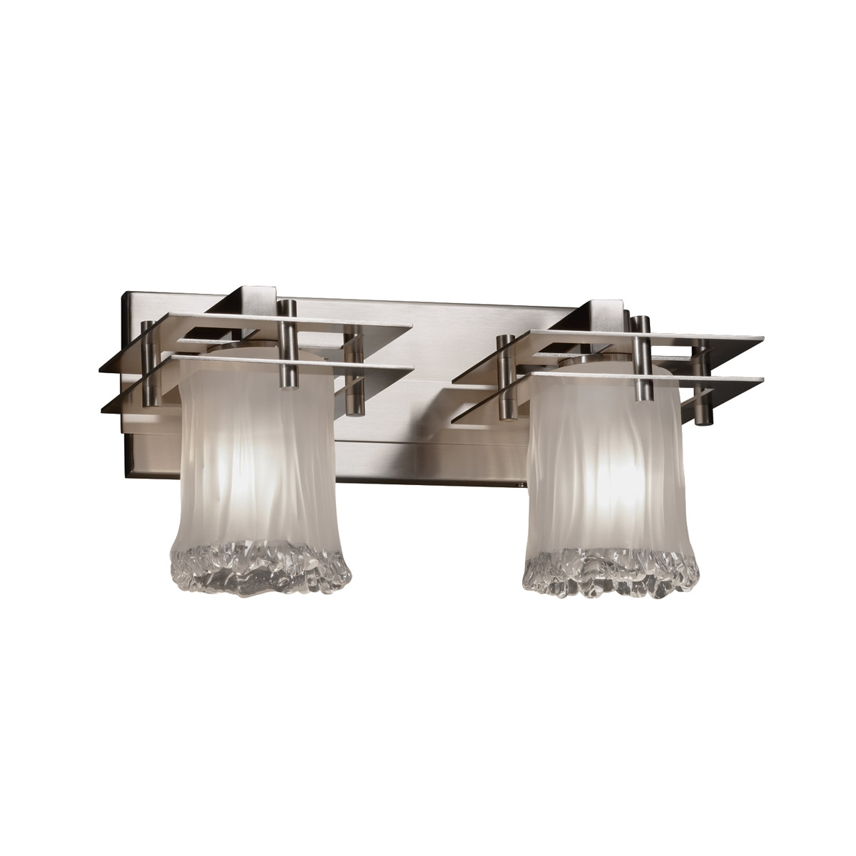 Justice Design GLA-8172-20-LACE-CROM-LED2-1400 Veneto Luce LED 16.5 inch Polished Chrome Bath Bar Wall Light in 1400 Lm LED, Lace (Veneto Luce), Round