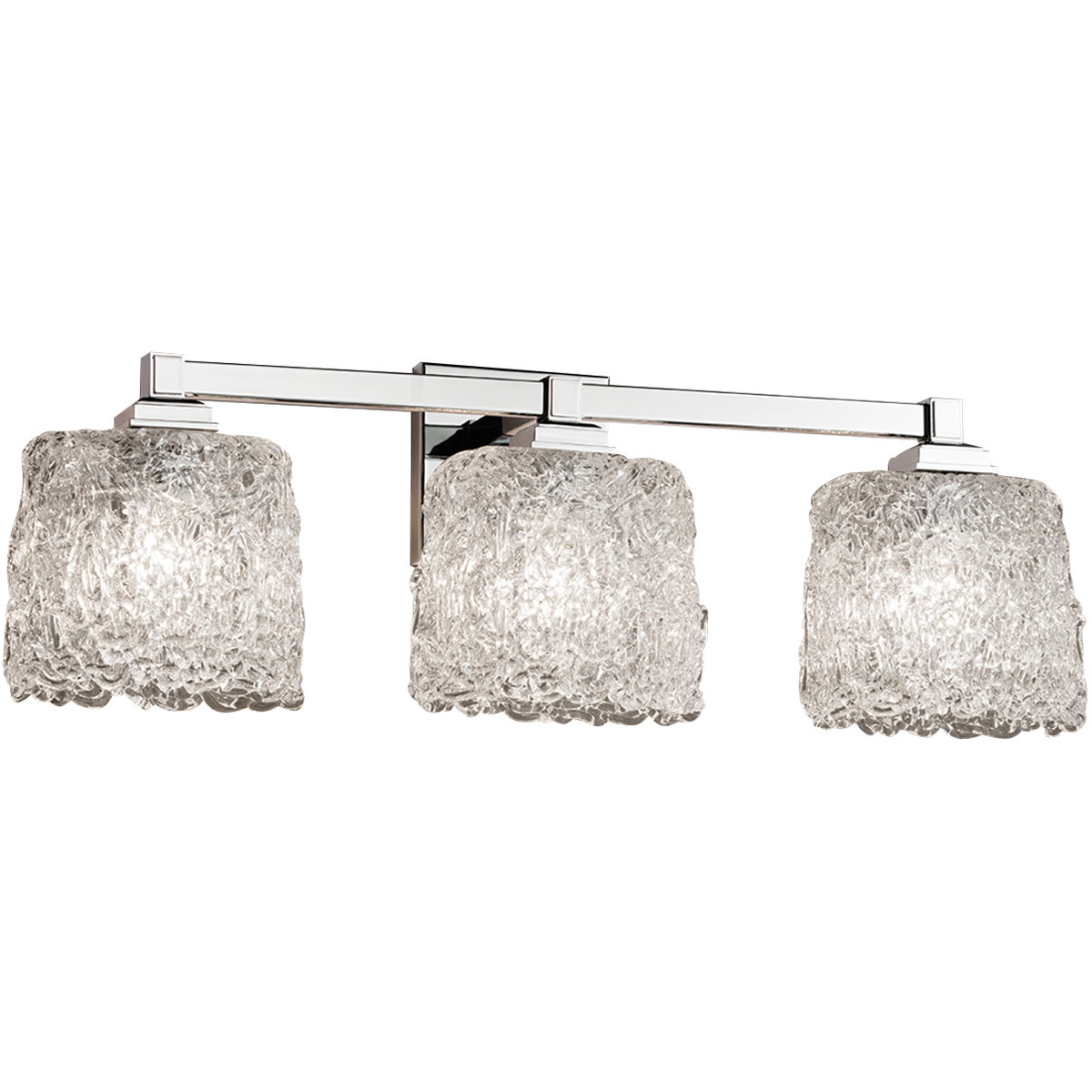 Justice Design GLA-8433-30-LACE-CROM-LED3-2100 Veneto Luce LED 24.5 inch Polished Chrome Vanity Ligh