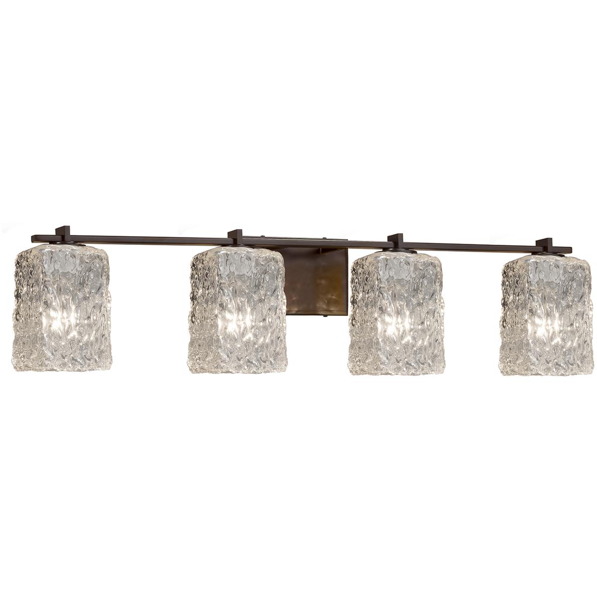 Justice Design GLA-8444-30-LACE-CROM Veneto Luce Vanity Light Wall Light in Polished Chrome, Lace (Veneto Luce), Oval, Incandescent