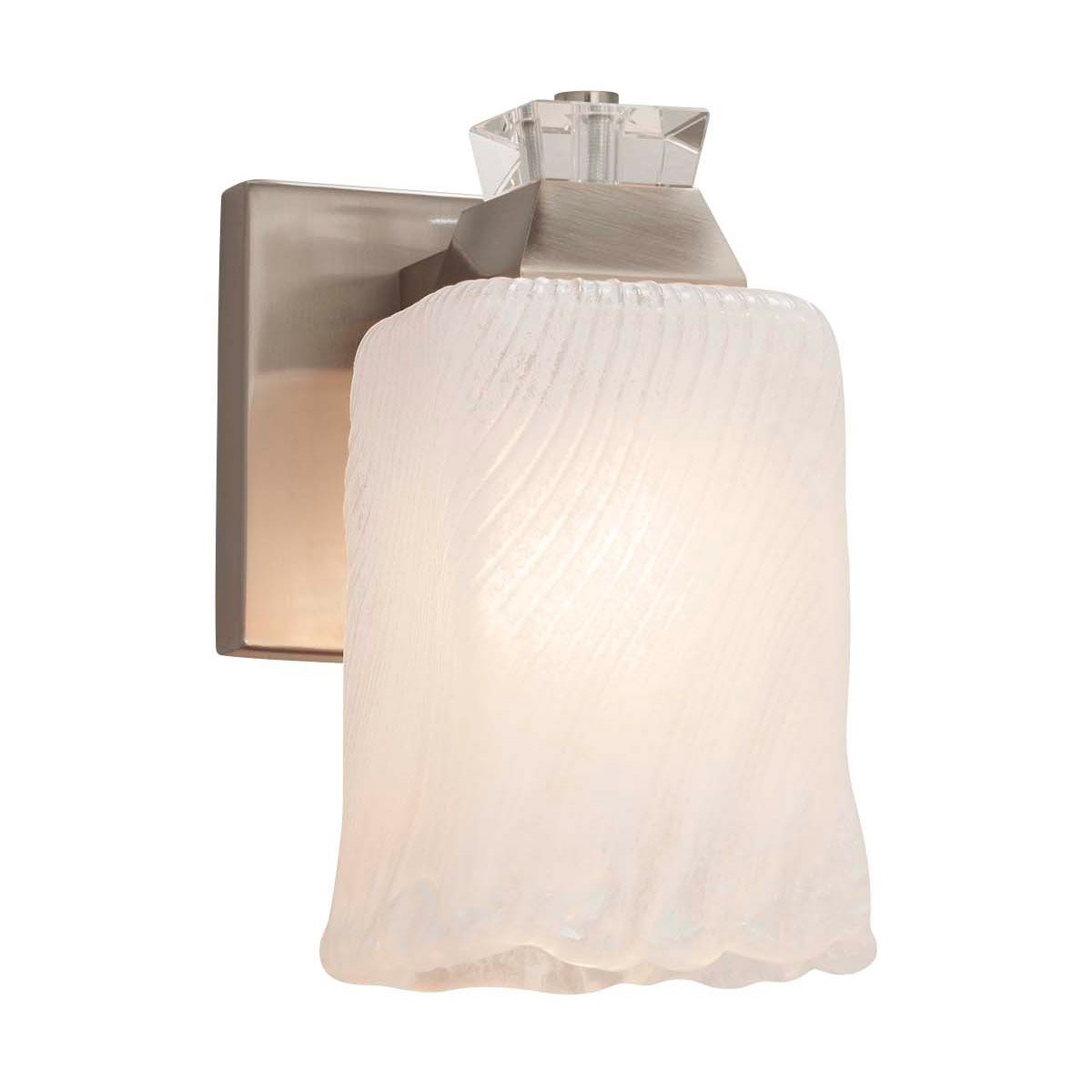 Justice Design GLA-8471-20-LACE-CROM Veneto Luce Wall Sconce Wall Light in Polished Chrome, Lace (Veneto Luce), Round Flared, Incandescent