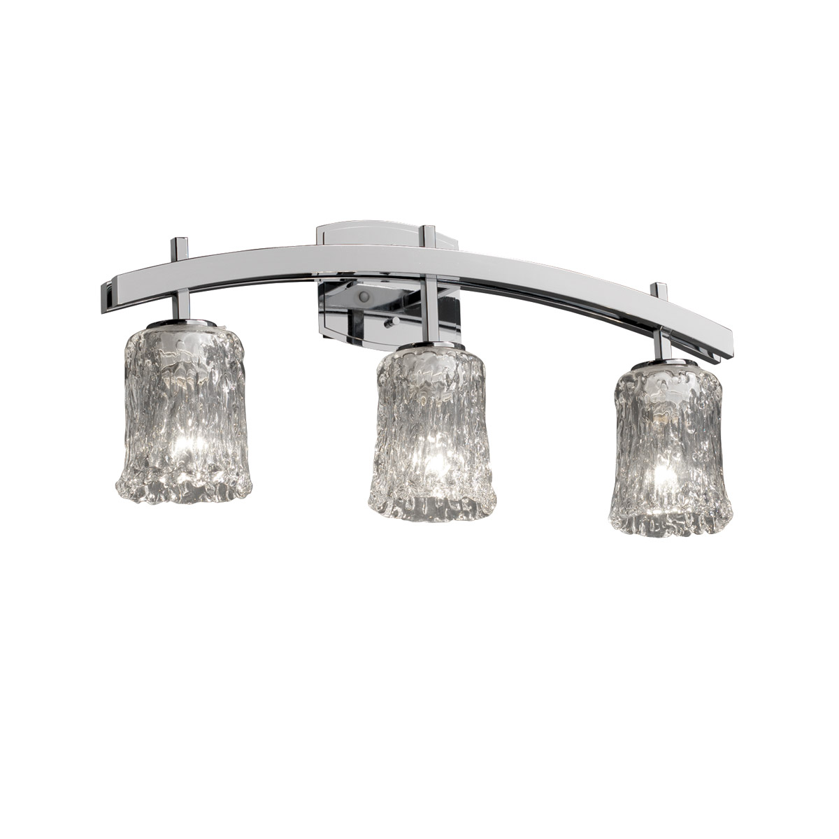 Justice Design GLA-8593-16-WHTW-NCKL-LED3-2100 Veneto Luce LED 25.5 inch Brushed Nickel Bath Bar Wall Light in 2100 Lm LED, Whitewash (Veneto Luce), C
