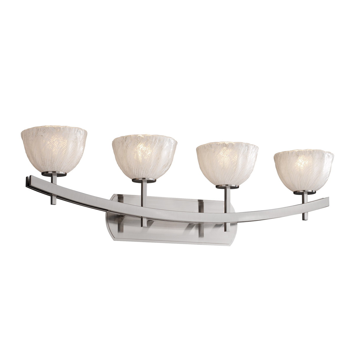 Justice Design GLA-8594-16-WHTW-NCKL-LED4-2800 Veneto Luce LED 35.5 inch Brushed Nickel Bath Bar Wall Light in 2800 Lm LED, Whitewash (Veneto Luce), C