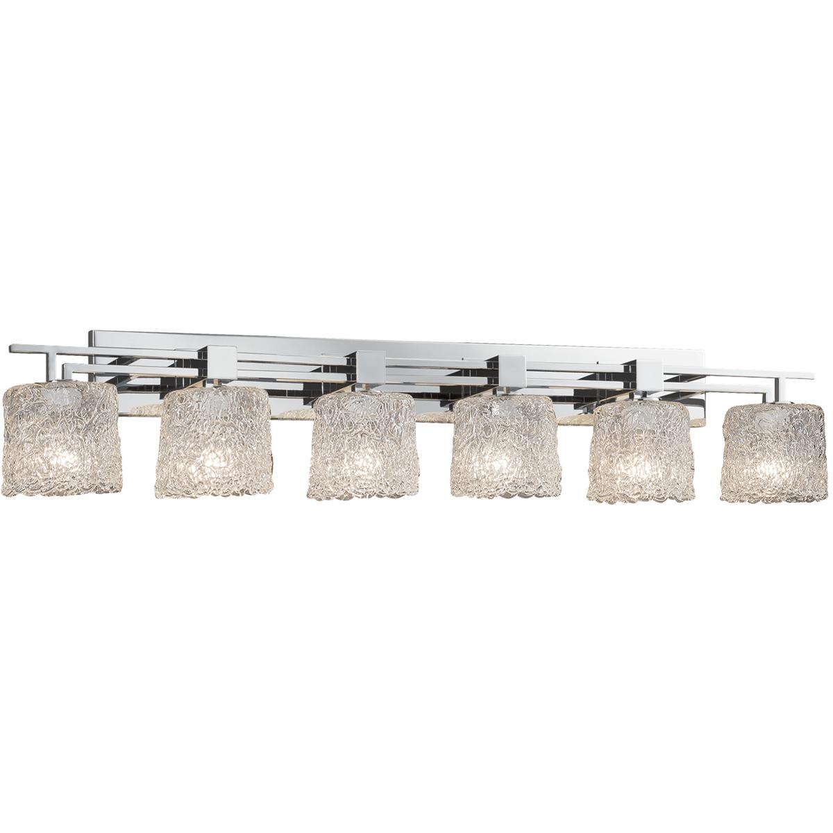 Justice Design GLA-8706-30-LACE-DBRZ-LED6-4200 Veneto Luce LED 56 inch Dark Bronze Bath Bar Wall Light in 4200 Lm LED, Lace (Veneto Luce), Oval, Aero