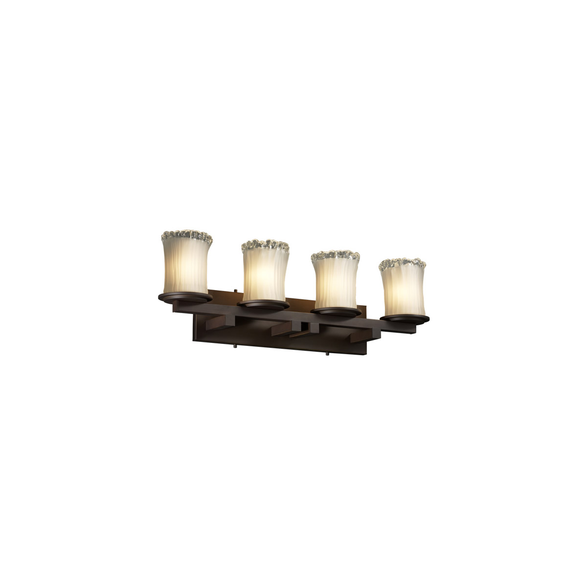 Justice Design GLA-8774-16-WHTW-DBRZ-LED4-2800 Veneto Luce LED 29 inch Dark Bronze Bath Bar Wall Light in 2800 Lm LED, Whitewash (Veneto Luce), Dakota