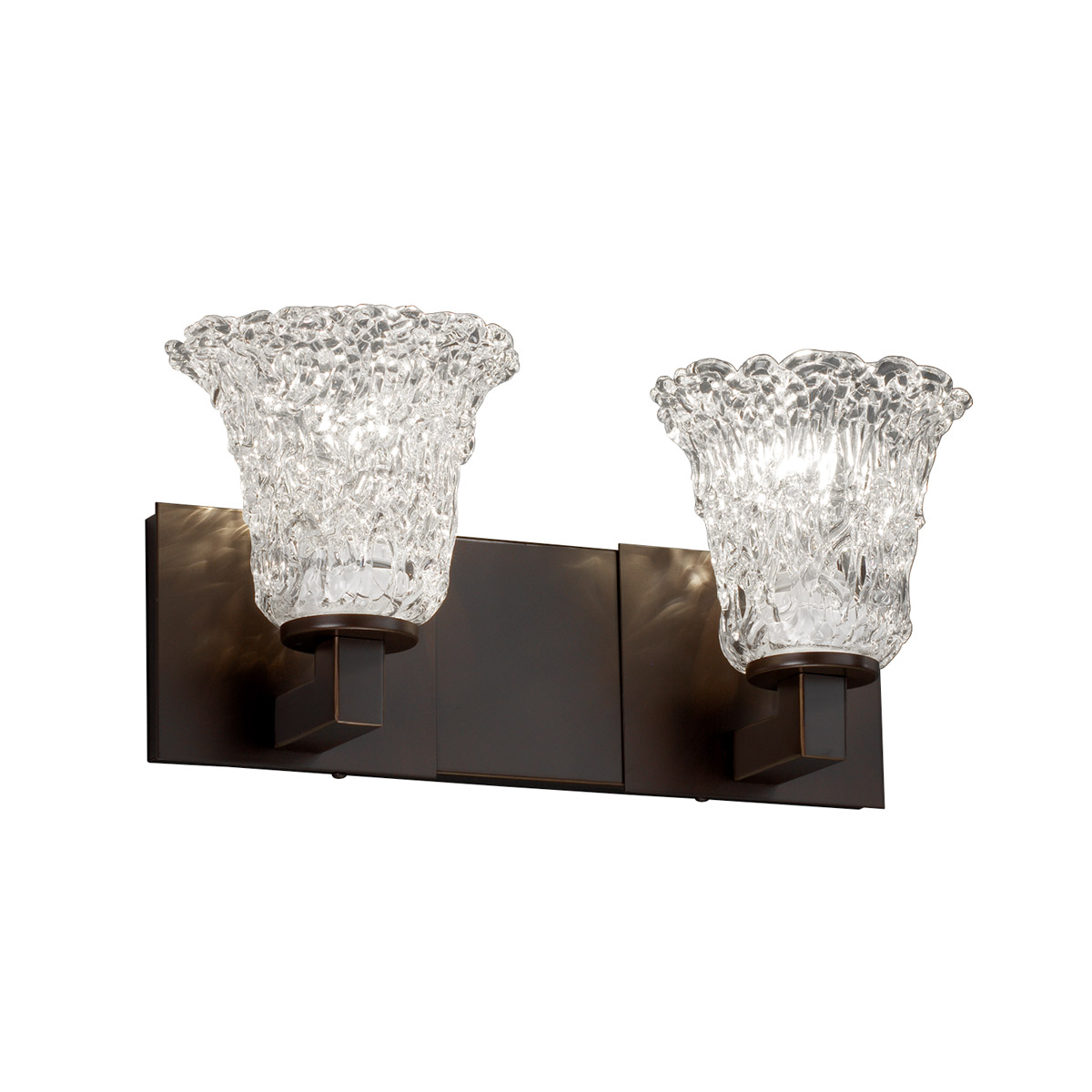 Justice Design GLA-8922-20-LACE-ABRS-LED2-1400 Veneto Luce LED 15.25 inch Antique Brass Bath Bar Wall Light in 1400 Lm LED, Lace (Veneto Luce), Round 