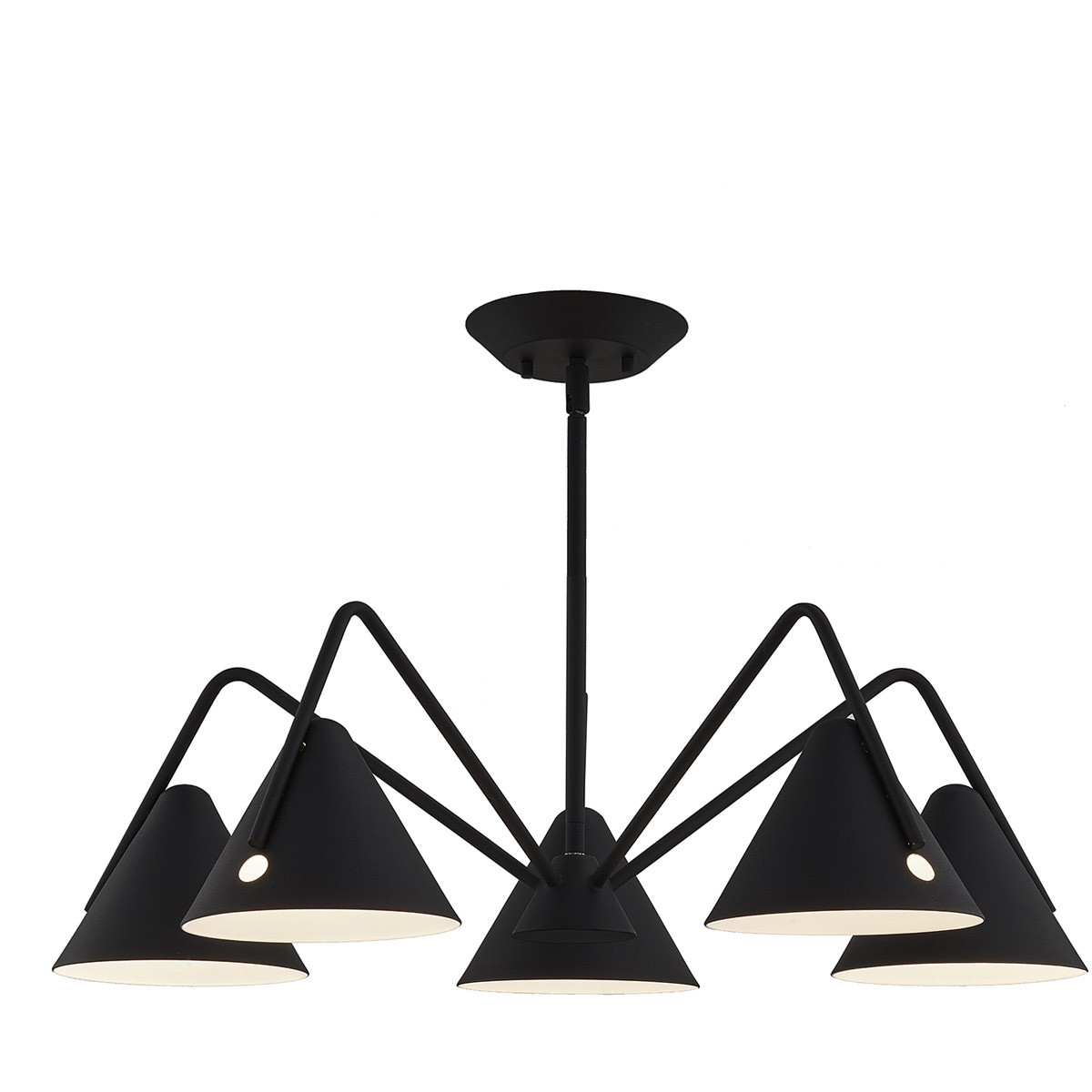 Justice Design NSH-4245-MBTX EVOLV LED 28 inch Matte Black - Textured Chandelier Ceiling Light