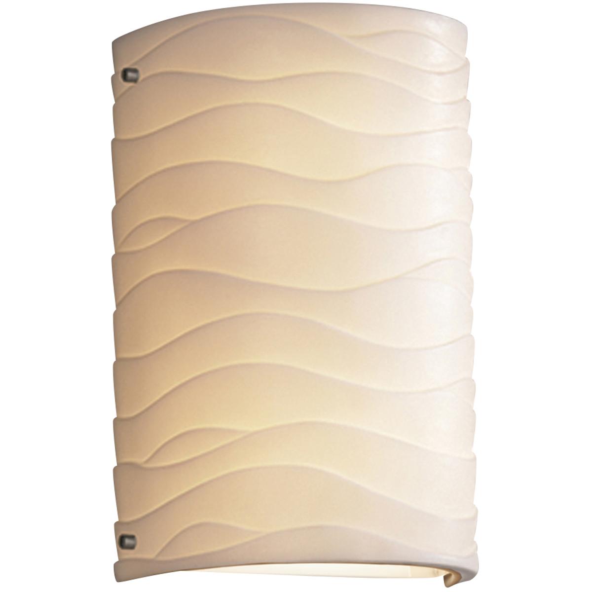 Justice Design PNA-5541-WAVE-NCKL Oliver 2 Light 8 inch Brushed Nickel ADA Wall Sconce Wall Light in Incandescent