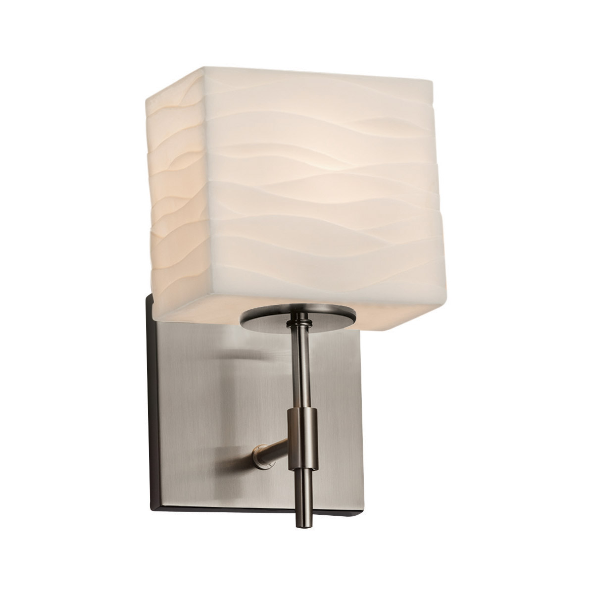 Justice Design PNA-8411-55-WAVE-DBRZ-LED1-700 Porcelina Wall Sconce Wall Light in 700 Lm LED, Dark Bronze, Waves