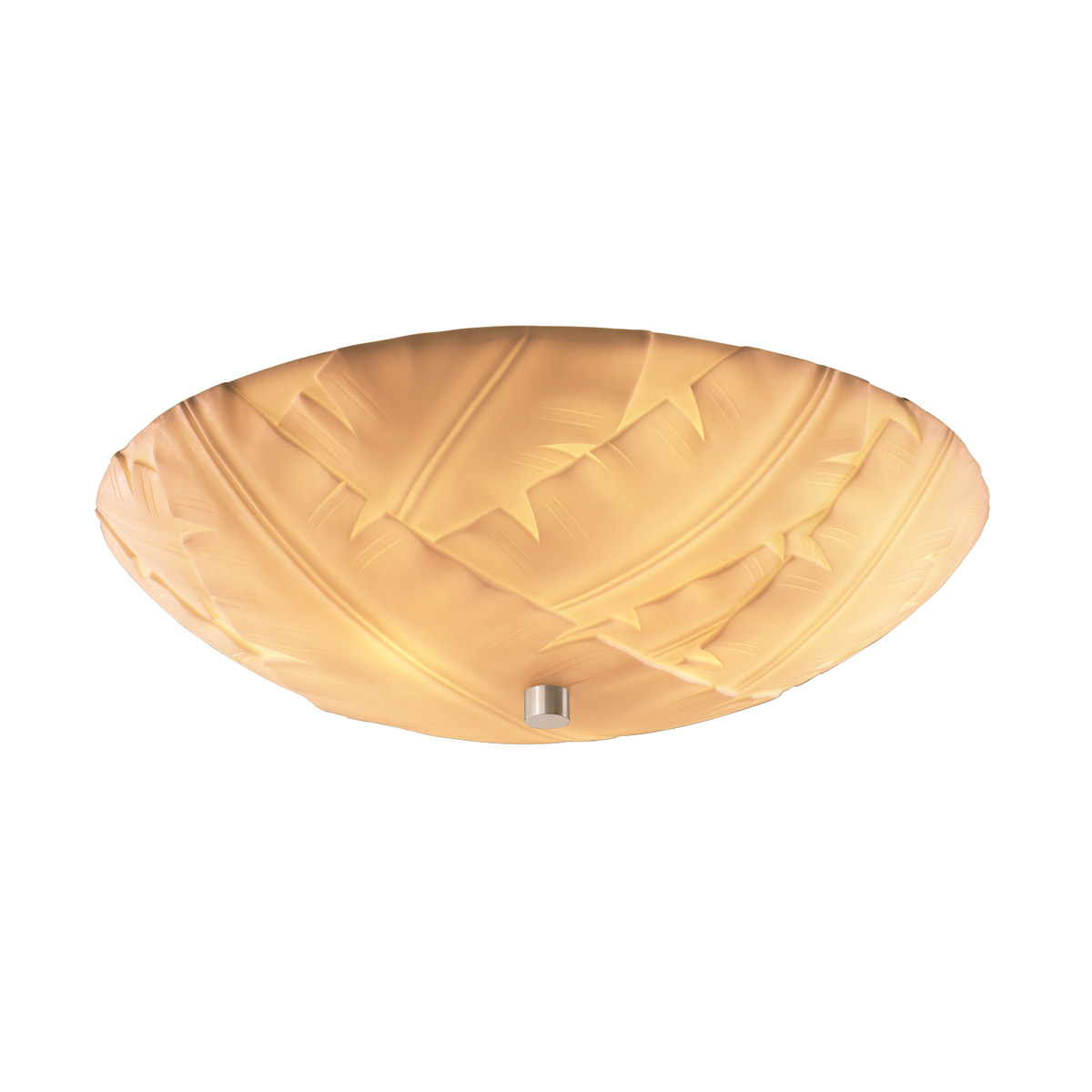 Justice Design PNA-9672-25-SAWT-MBLK-LED5-5000 Porcelina LED 24 inch Matte Black Semi-Flush Ceiling Light in 5000 Lm LED, Sawtooth, Square Bowl