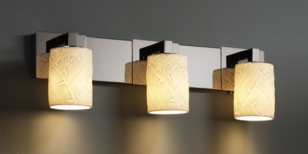 Justice Design POR-8923-10-BMBO-CROM-LED3-2100 Limoges LED 27 inch Polished Chrome Bath/Vanity Wall Light