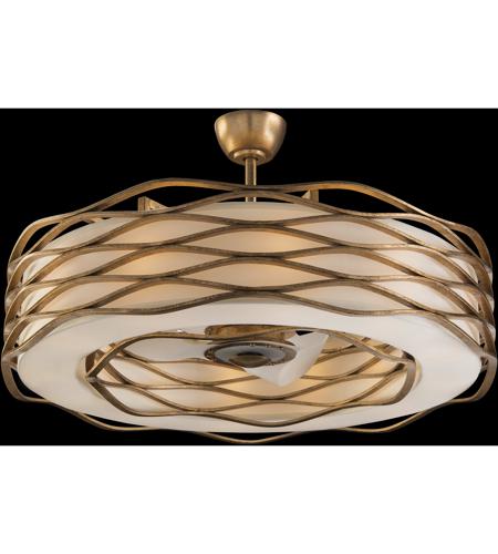 John Richard Ajc 9021 Ribbons Of Gold 12 Light 43 Inch Gold Leaf Pendant Ceiling Light With Fan