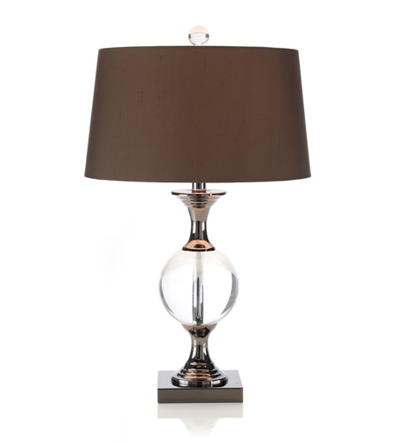 Crystal 1 Light Table Lamps in Sepia Brown JRL 7933