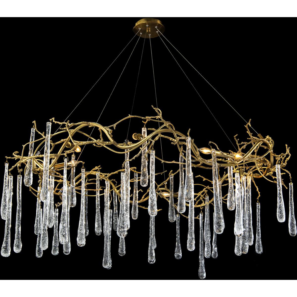 John-Richard AJC-8980 Leah 8 Light 51 inch Brass Chandelier Ceiling Light