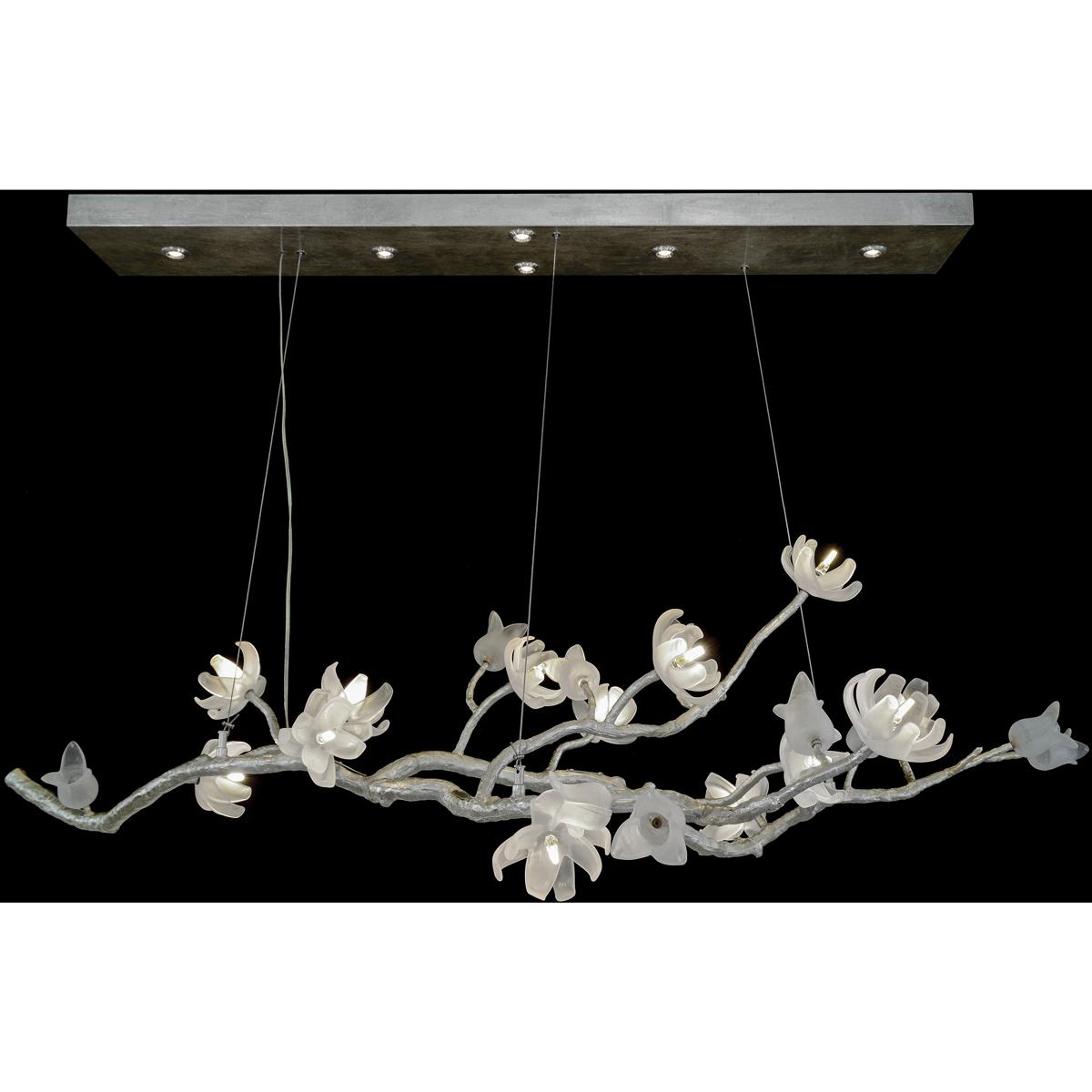 John-Richard AJC-9308 Churippu 19 Light Silver Leaf Chandelier Ceiling Light