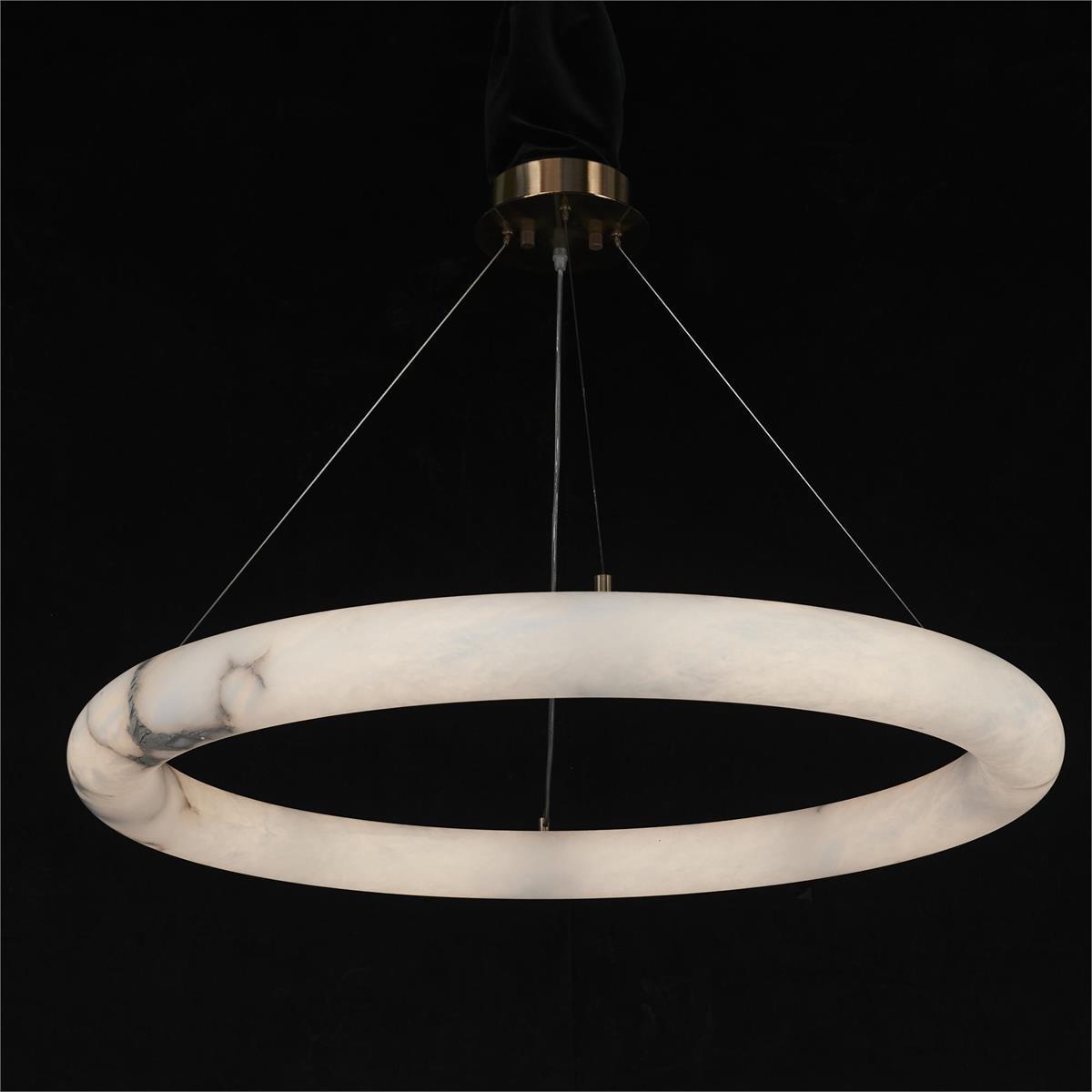 John-Richard AJC-9405 Alabaster Halo 36 inch Pendant Ceiling Light, Large