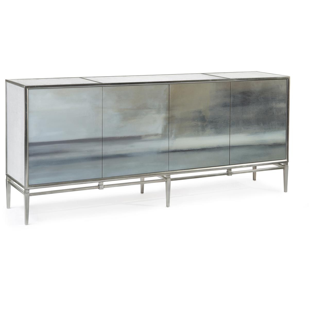 John-Richard EUR-04-0475 Carol Benson-Cobb 88 inch Slated Credenza, Four Door