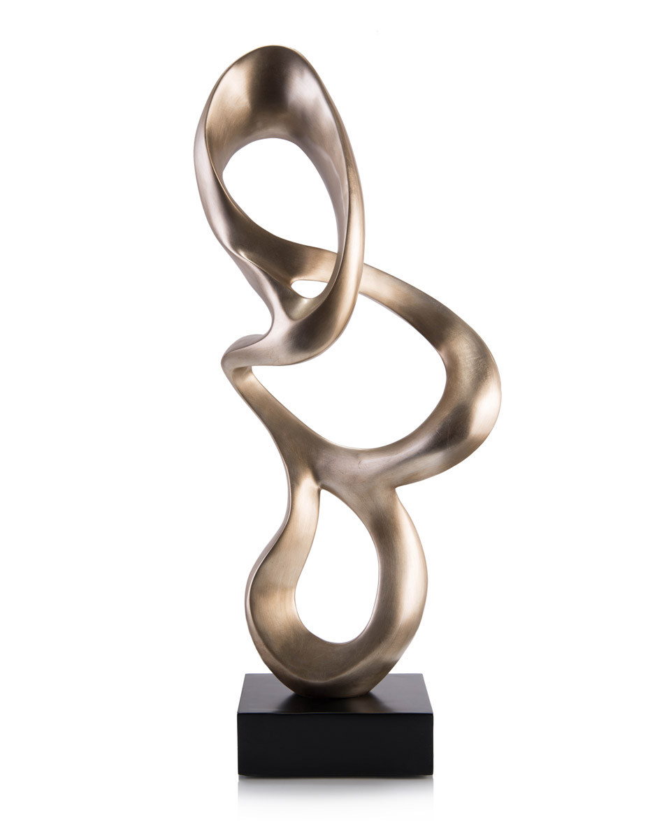 John-Richard JRA-10098 Ripple in Warm Silver 38 X 16 inch Sculpture