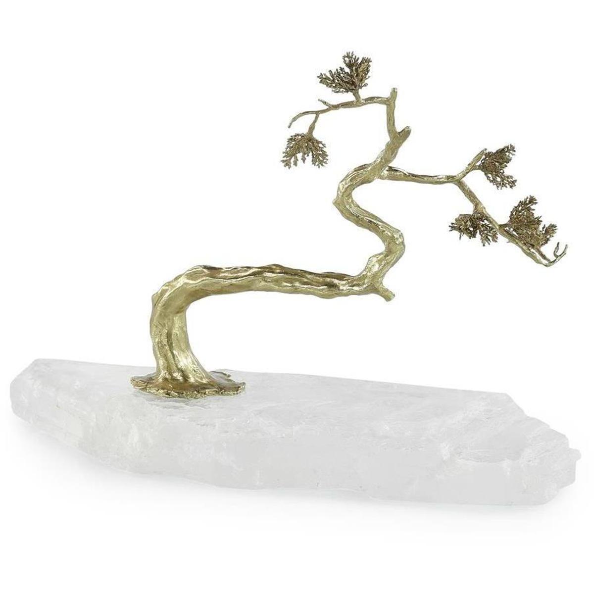John-Richard JRA-14972 Winding Brass Tree 19.75 X 14.25 inch Sculpture, on Selenite, II