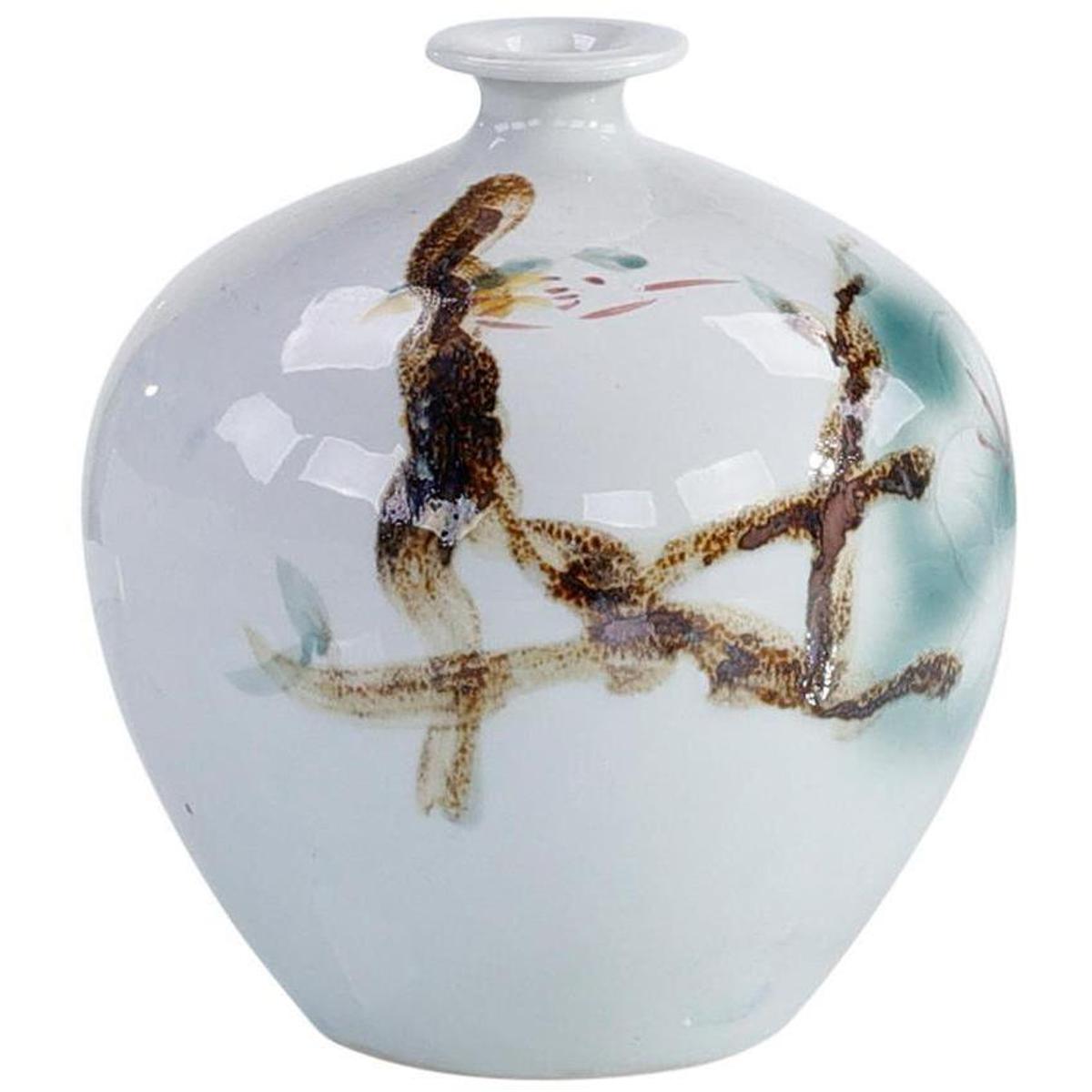 John-Richard JRA-15389 Painted Grove 8 X 7 inch Vase
