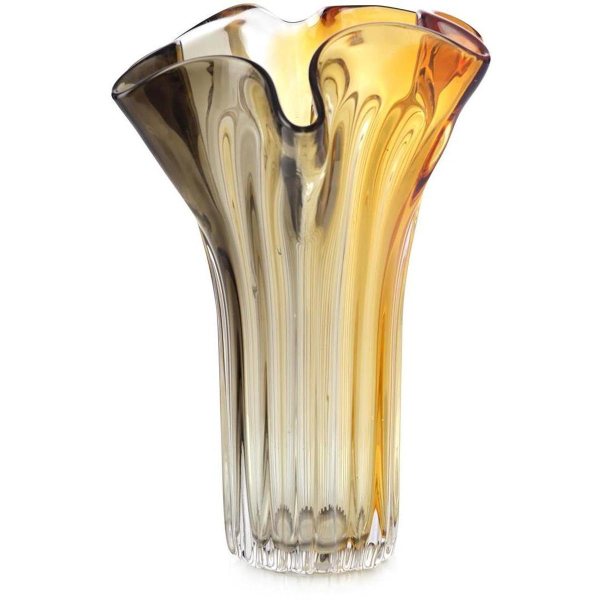 John-Richard JRA-16265 Amber Ruffles 19 X 14 inch Vase