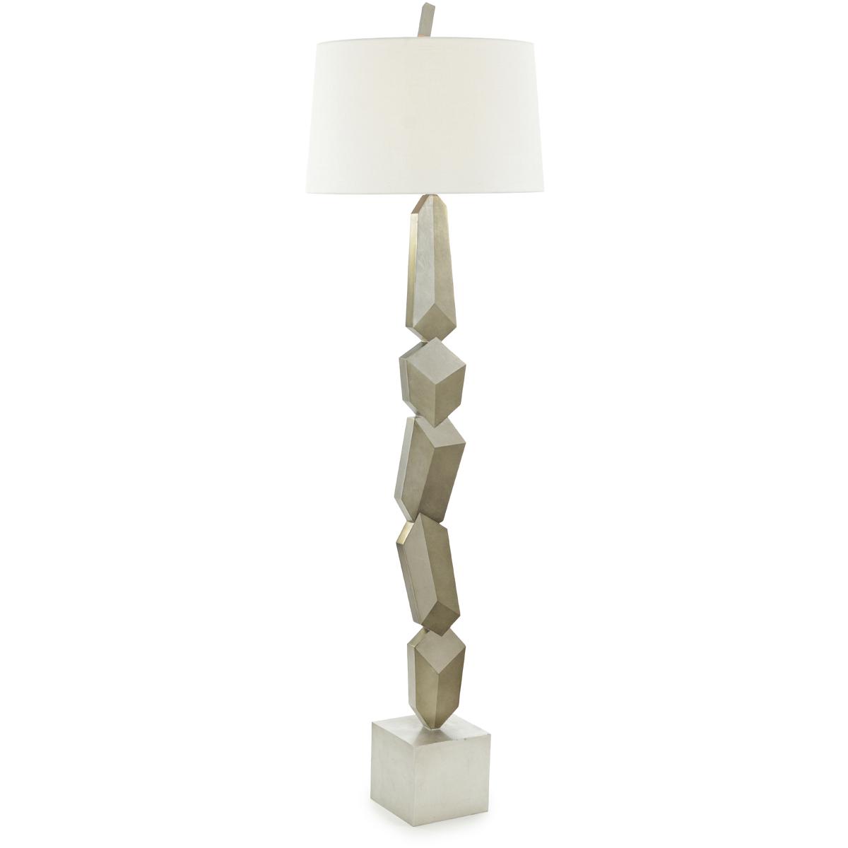 John-Richard JRL-10448 Trompe-L'Oeil Silver Floor Lamp Portable Light