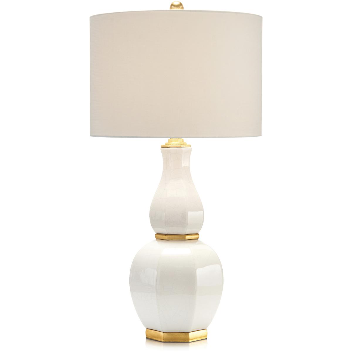 Lighting New York R-JRL-9608 John Richard Luminous Ginger Jar 35 inch 150 watt Gold and White Table Lamp Portable Light JRL-9608 - Open Box