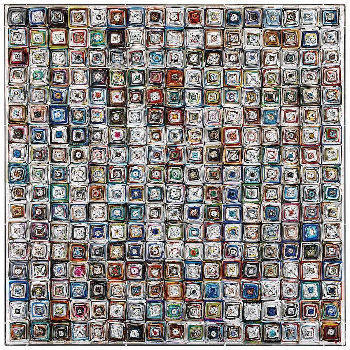 John-Richard JRO-3407 Tony Fey's Textural Tiles 40 X 40 inch Oils and Original Art
