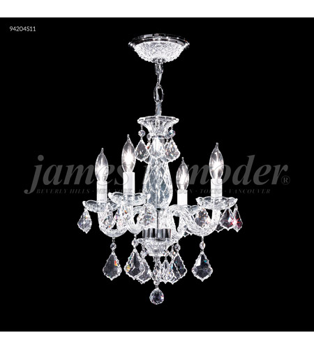 James R. Moder 94204S11 Vienna 4 Light 14 inch Silver Crystal Chandelier Ceiling Light photo