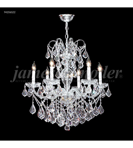 James R. Moder 94206S22 Vienna 6 Light 26 inch Silver Crystal Chandelier Ceiling Light photo