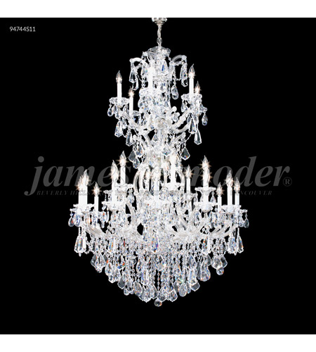 James R. Moder 94744S11 Maria Theresa Royal 25 Light 37 inch Silver Crystal Chandelier Ceiling Light, Royal photo