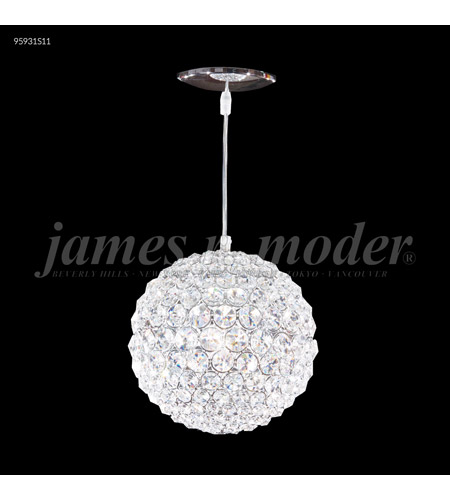 James R. Moder 95931S11 Sun Sphere 3 Light 8 inch Silver Crystal Chandelier Ceiling Light photo