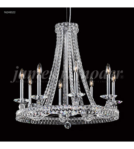 James R Moder s22 Ashton 8 Light 28 Inch Silver Crystal Chandelier Ceiling Light