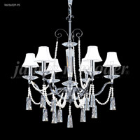 James R. Moder 96016S0P Pearl 6 Light 27 inch Silver Crystal Chandelier Ceiling Light photo thumbnail
