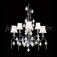 James R. Moder 96326S0ME-97 Murano 6 Light 26 inch Silver Crystal Chandelier Ceiling Light photo thumbnail