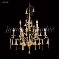 James R. Moder 96329AG0TE Murano 9 Light 28 inch Aged Gold Crystal Chandelier Ceiling Light photo thumbnail