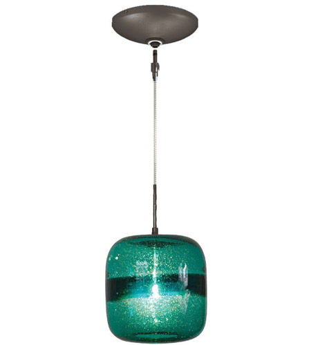 Jesco KIT-QAP407-TEBZ Envisage VI 1 Light 8 inch Bronze Mini Pendant Ceiling Light in Envisage Teal photo