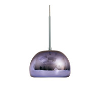 Jesco KIT-QAP502-EPCH Envisage VI 1 Light 8 inch Chrome Mini Pendant Ceiling Light in Purple alternative photo thumbnail