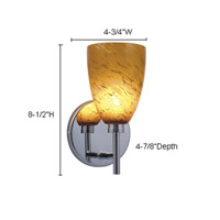 Jesco WS220-AR/CH Goblet 1 Light 5 inch Chrome Wall Sconce Wall Light in Goblet Amaretto alternative photo thumbnail