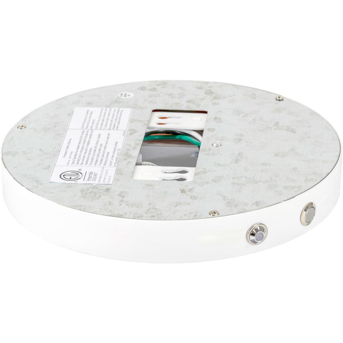 Jesco CM408RA-07R-EM-WH Luke White Flush Mount Battery