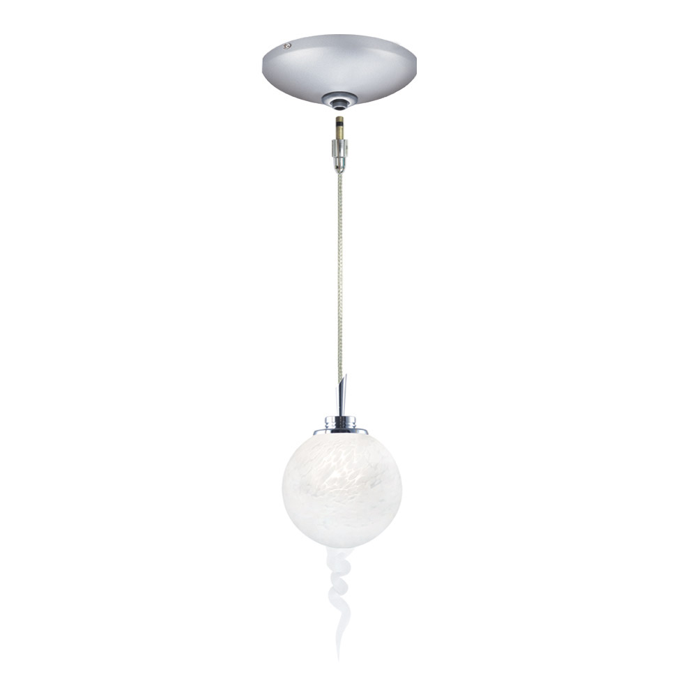 Jesco KIT-QAP221-WH-A Tori 1 Light 4 inch Satin Nickel Mini Pendant Ceiling Light