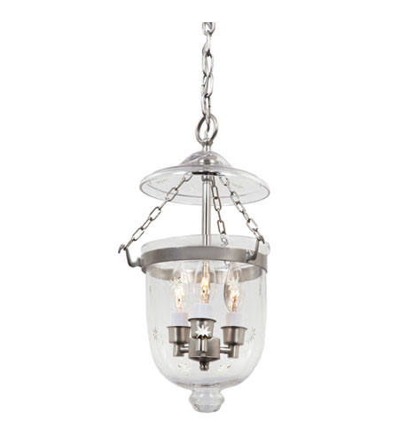 JVI Designs 1015-08 Semi Flush Bell Jar Lantern with Clear Glass Small