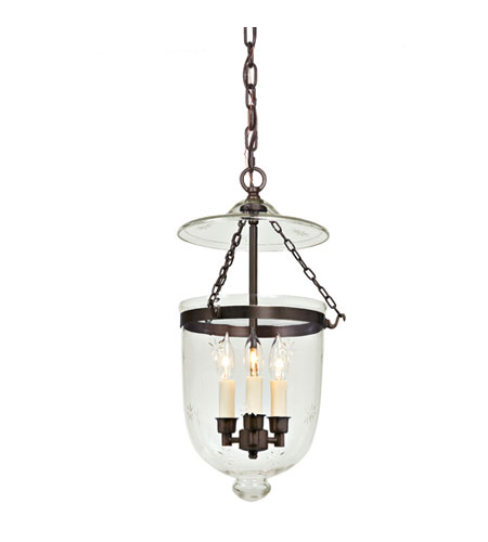 JVI Designs 1012-08 Bell Jar 3 Light 13 inch Oil Rubbed Bronze Hanging Bell Pendant Ceiling Light 