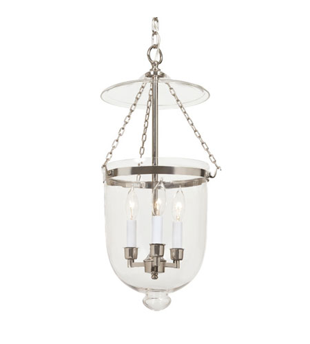 JVI Designs 1015-08 Semi Flush Bell Jar Lantern with Clear Glass Small