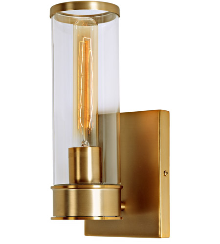 JVI Designs 1231-10 Gramercy 1 Light 5 inch Satin Brass Wall Sconce Wall Light in Rubbed Brass