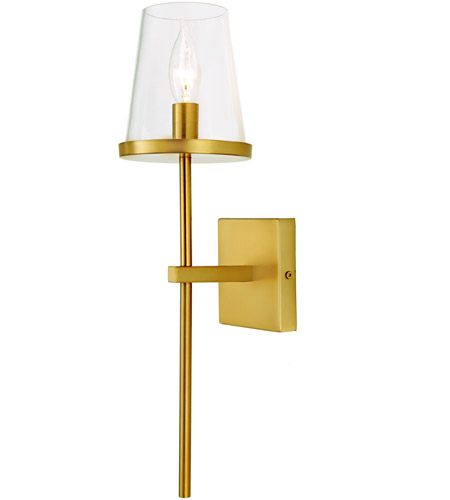 JVI Designs 1274-10 Kent 1 Light 5 inch Satin Brass Wall Sconce Wall Light