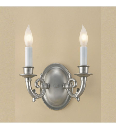 JVI Designs Oval 2 Light Wall Sconce in Pewter 220-17