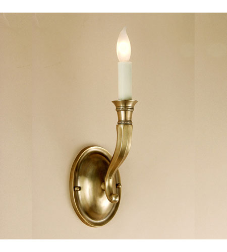 JVI Designs Contemporary 1 Light Wall Sconce in Rubbed Brass 229-10