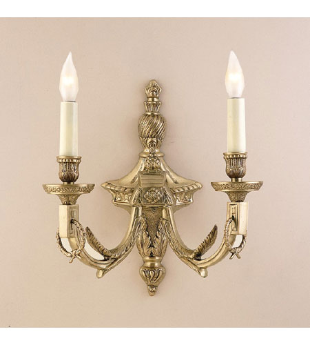 JVI Designs Magnificent 2 Light Wall Sconce in Antique Brass 577-05